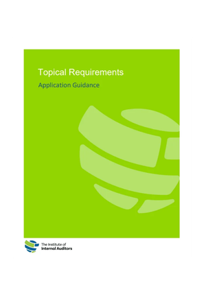 Topical Requirements - Application Guidance